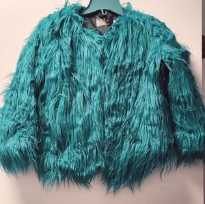 Blue Furry Shag Jacket